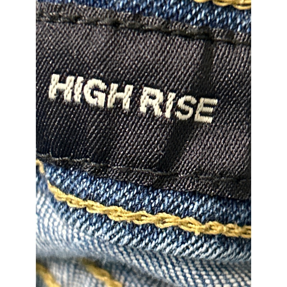 Unionbay Blue Denim Jean Shorts Red White Stripe Frayed Hem Size‎ 5 - Picture 4 of 10